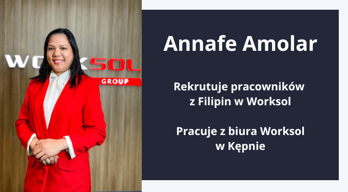Annafe Amolar, rekrutuje pracowników z Filipin w Worksol, pracuje z biura Worksol w Kępnie
