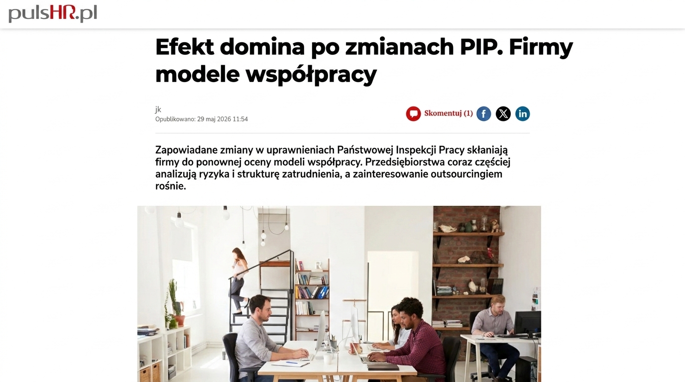 Efekt domina po zmianach PIP. Firmy rewidują modele współpracy
